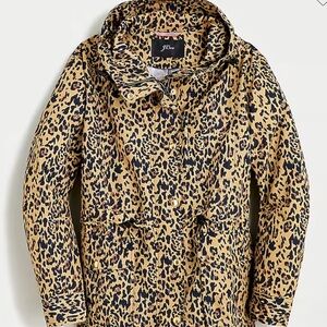 Jcrew Perfect Rain Jacket in Leopard - size S